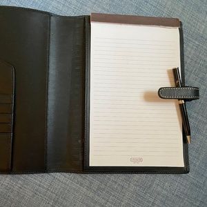 Coach card holder, 4” Coach pen, notepad
